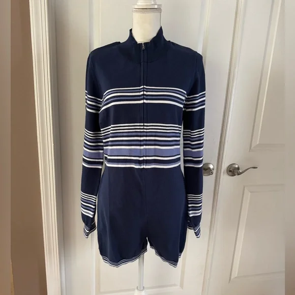 Free People Striped Navy and White Jumpsuit - Picture 5 of 16